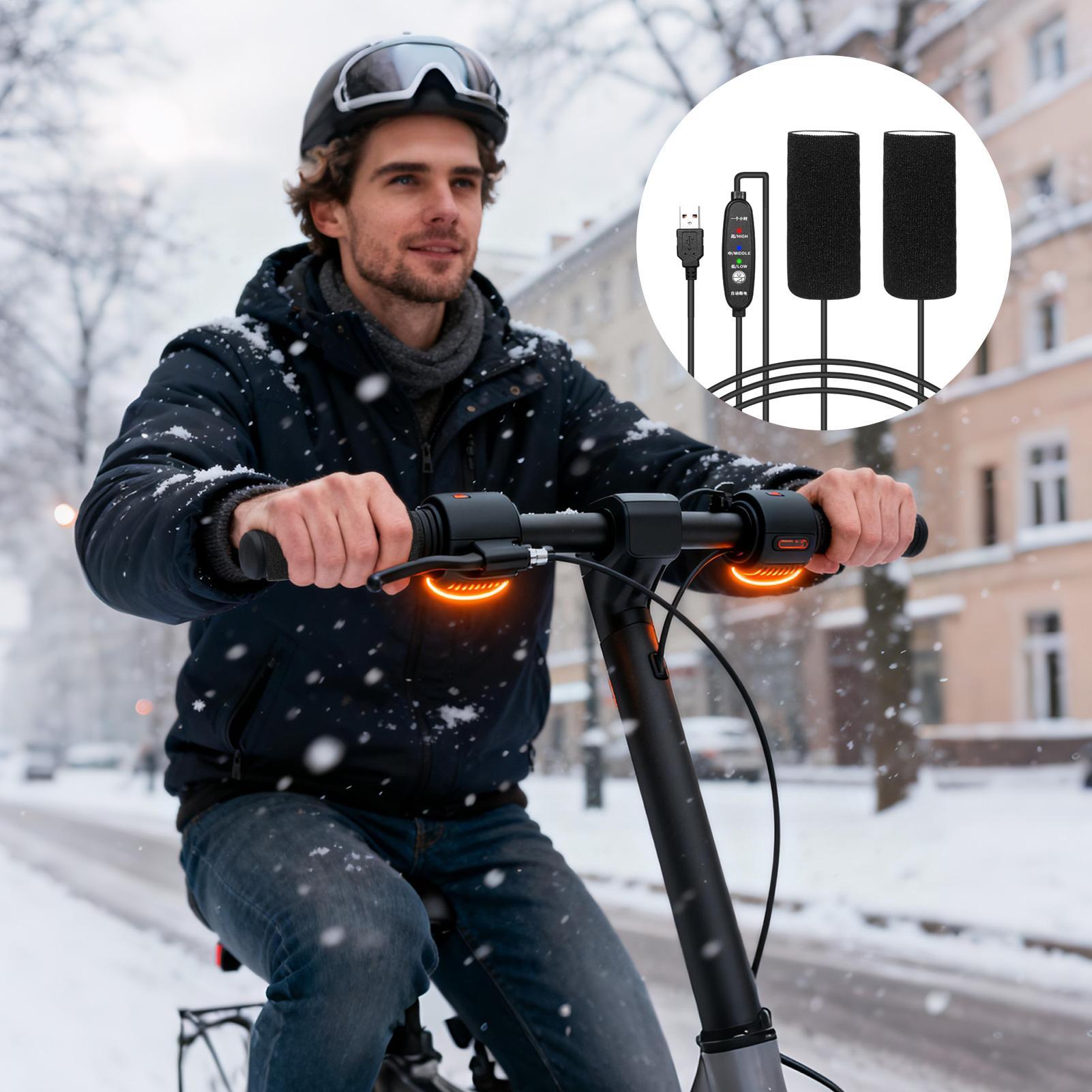 Handlebar Grip Heated - Motorrad Beheizte Griffe 3-Temp 5V Wrap