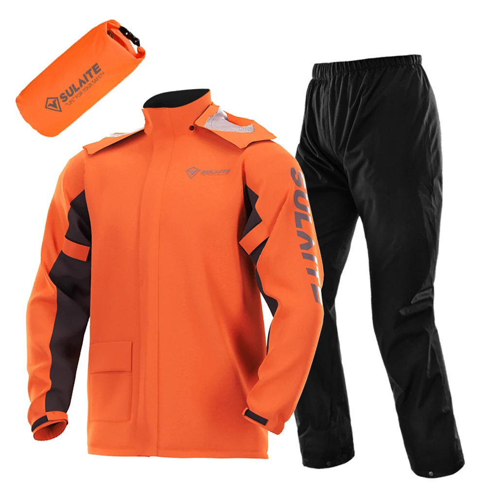 Motorcycle Gear For Woman - Motorrad-Regenanzug Leichtgewichtiger Regenmantel-Set Wasserdichte Atmungsaktive Jacke